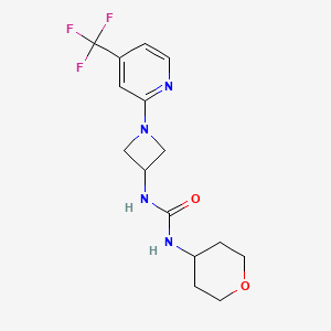 molecular formula C15H19F3N4O2 B6472434 1-(oxan-4-yl)-3-{1-[4-(trifluoromethyl)pyridin-2-yl]azetidin-3-yl}urea CAS No. 2640845-71-0