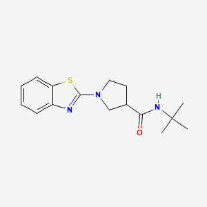 molecular formula C16H21N3OS B6472444 1-(1,3-benzothiazol-2-yl)-N-tert-butylpyrrolidine-3-carboxamide CAS No. 2640865-70-7