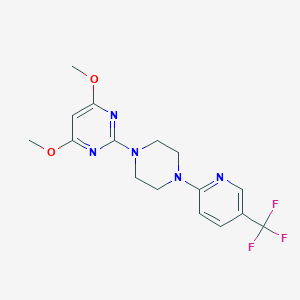 4,6-dimethoxy-2-{4-[5-(trifluoromethyl)pyridin-2-yl]piperazin-1-yl}pyrimidine