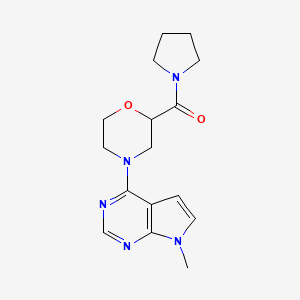 4-{7-methyl-7H-pyrrolo[2,3-d]pyrimidin-4-yl}-2-(pyrrolidine-1-carbonyl)morpholine