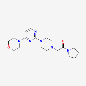 2-{4-[4-(morpholin-4-yl)pyrimidin-2-yl]piperazin-1-yl}-1-(pyrrolidin-1-yl)ethan-1-one