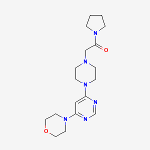 2-{4-[6-(morpholin-4-yl)pyrimidin-4-yl]piperazin-1-yl}-1-(pyrrolidin-1-yl)ethan-1-one