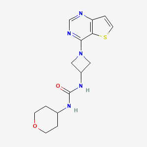 1-(oxan-4-yl)-3-(1-{thieno[3,2-d]pyrimidin-4-yl}azetidin-3-yl)urea