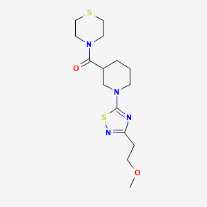 4-{1-[3-(2-methoxyethyl)-1,2,4-thiadiazol-5-yl]piperidine-3-carbonyl}thiomorpholine