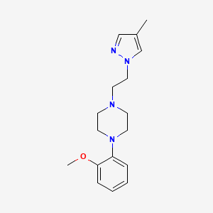 1-(2-methoxyphenyl)-4-[2-(4-methyl-1H-pyrazol-1-yl)ethyl]piperazine