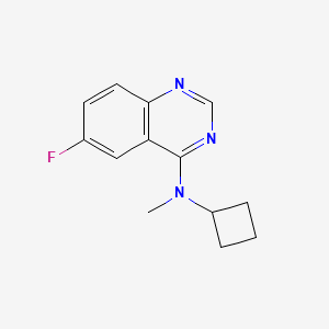 molecular formula C13H14FN3 B6472542 N-cyclobutyl-6-fluoro-N-methylquinazolin-4-amine CAS No. 2640893-23-6