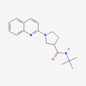 molecular formula C18H23N3O B6472559 N-tert-butyl-1-(quinolin-2-yl)pyrrolidine-3-carboxamide CAS No. 2640861-10-3