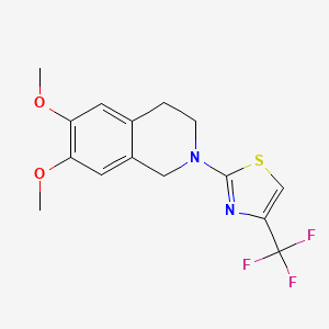 6,7-dimethoxy-2-[4-(trifluoromethyl)-1,3-thiazol-2-yl]-1,2,3,4-tetrahydroisoquinoline