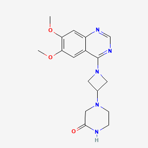 4-[1-(6,7-dimethoxyquinazolin-4-yl)azetidin-3-yl]piperazin-2-one