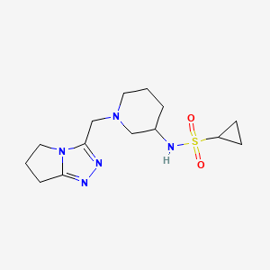 N-[1-({5H,6H,7H-pyrrolo[2,1-c][1,2,4]triazol-3-yl}methyl)piperidin-3-yl]cyclopropanesulfonamide