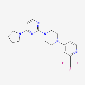 4-(pyrrolidin-1-yl)-2-{4-[2-(trifluoromethyl)pyridin-4-yl]piperazin-1-yl}pyrimidine