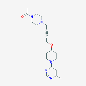 1-[4-(4-{[1-(6-methylpyrimidin-4-yl)piperidin-4-yl]oxy}but-2-yn-1-yl)piperazin-1-yl]ethan-1-one