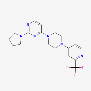 2-(pyrrolidin-1-yl)-4-{4-[2-(trifluoromethyl)pyridin-4-yl]piperazin-1-yl}pyrimidine