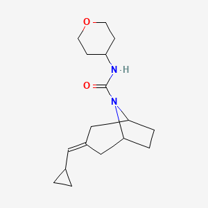 3-(cyclopropylmethylidene)-N-(oxan-4-yl)-8-azabicyclo[3.2.1]octane-8-carboxamide