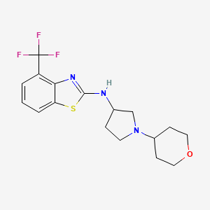 N-[1-(oxan-4-yl)pyrrolidin-3-yl]-4-(trifluoromethyl)-1,3-benzothiazol-2-amine