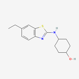 molecular formula C15H20N2OS B6472643 4-[(6-ethyl-1,3-benzothiazol-2-yl)amino]cyclohexan-1-ol CAS No. 2640845-06-1