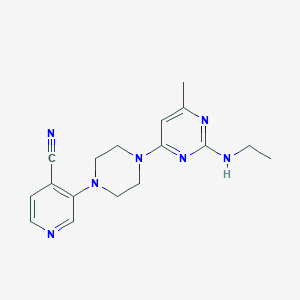 3-{4-[2-(ethylamino)-6-methylpyrimidin-4-yl]piperazin-1-yl}pyridine-4-carbonitrile