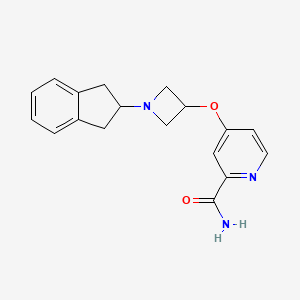 4-{[1-(2,3-dihydro-1H-inden-2-yl)azetidin-3-yl]oxy}pyridine-2-carboxamide