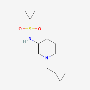 molecular formula C12H22N2O2S B6472694 N-[1-(cyclopropylmethyl)piperidin-3-yl]cyclopropanesulfonamide CAS No. 2640835-93-2