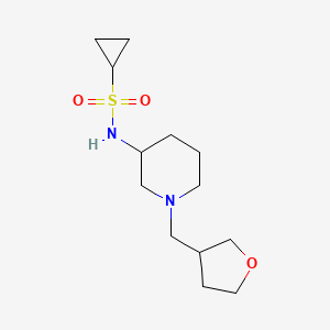 molecular formula C13H24N2O3S B6472700 N-{1-[(oxolan-3-yl)methyl]piperidin-3-yl}cyclopropanesulfonamide CAS No. 2640845-09-4