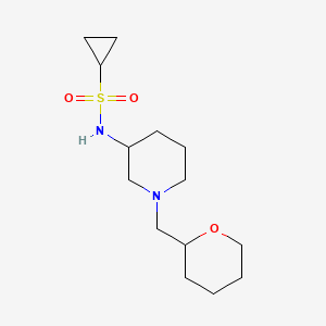 molecular formula C14H26N2O3S B6472702 N-{1-[(oxan-2-yl)methyl]piperidin-3-yl}cyclopropanesulfonamide CAS No. 2640880-99-3