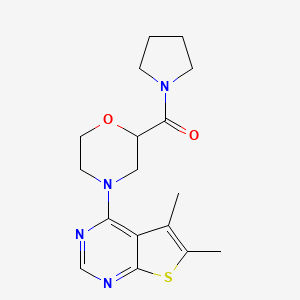 4-{5,6-dimethylthieno[2,3-d]pyrimidin-4-yl}-2-(pyrrolidine-1-carbonyl)morpholine