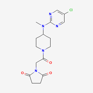 1-(2-{4-[(5-chloropyrimidin-2-yl)(methyl)amino]piperidin-1-yl}-2-oxoethyl)pyrrolidine-2,5-dione