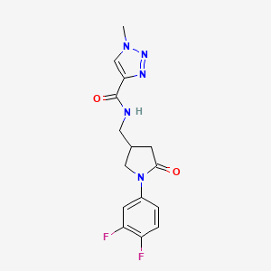 N-{[1-(3,4-difluorophenyl)-5-oxopyrrolidin-3-yl]methyl}-1-methyl-1H-1,2,3-triazole-4-carboxamide