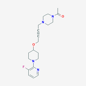 1-[4-(4-{[1-(3-fluoropyridin-2-yl)piperidin-4-yl]oxy}but-2-yn-1-yl)piperazin-1-yl]ethan-1-one