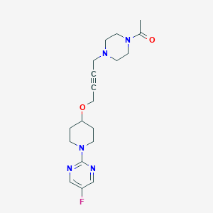 1-[4-(4-{[1-(5-fluoropyrimidin-2-yl)piperidin-4-yl]oxy}but-2-yn-1-yl)piperazin-1-yl]ethan-1-one