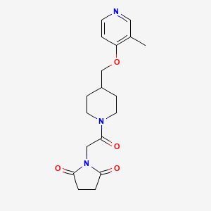 molecular formula C18H23N3O4 B6472794 1-[2-(4-{[(3-methylpyridin-4-yl)oxy]methyl}piperidin-1-yl)-2-oxoethyl]pyrrolidine-2,5-dione CAS No. 2640969-19-1