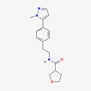 molecular formula C17H21N3O2 B6472799 N-{2-[4-(1-methyl-1H-pyrazol-5-yl)phenyl]ethyl}oxolane-3-carboxamide CAS No. 2640892-38-0