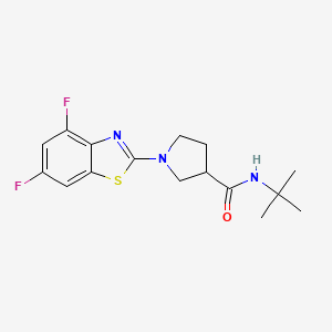 molecular formula C16H19F2N3OS B6472807 N-tert-butyl-1-(4,6-difluoro-1,3-benzothiazol-2-yl)pyrrolidine-3-carboxamide CAS No. 2640892-31-3