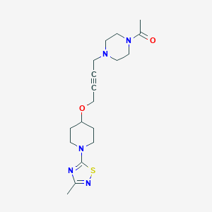 1-[4-(4-{[1-(3-methyl-1,2,4-thiadiazol-5-yl)piperidin-4-yl]oxy}but-2-yn-1-yl)piperazin-1-yl]ethan-1-one