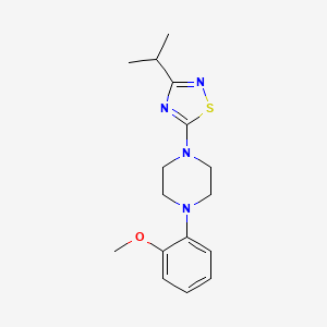 molecular formula C16H22N4OS B6472827 1-(2-methoxyphenyl)-4-[3-(propan-2-yl)-1,2,4-thiadiazol-5-yl]piperazine CAS No. 2640819-49-2