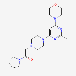 2-{4-[2-methyl-6-(morpholin-4-yl)pyrimidin-4-yl]piperazin-1-yl}-1-(pyrrolidin-1-yl)ethan-1-one