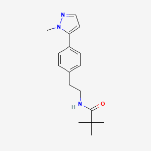 molecular formula C17H23N3O B6472852 2,2-dimethyl-N-{2-[4-(1-methyl-1H-pyrazol-5-yl)phenyl]ethyl}propanamide CAS No. 2640885-45-4