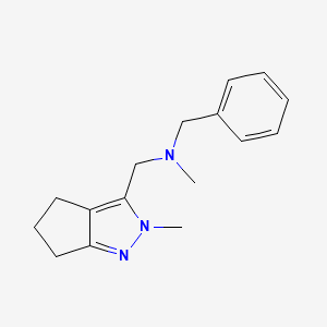 molecular formula C16H21N3 B6472866 benzyl(methyl)({2-methyl-2H,4H,5H,6H-cyclopenta[c]pyrazol-3-yl}methyl)amine CAS No. 2640957-65-7