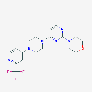 4-(4-methyl-6-{4-[2-(trifluoromethyl)pyridin-4-yl]piperazin-1-yl}pyrimidin-2-yl)morpholine