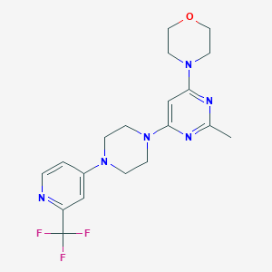 4-(2-methyl-6-{4-[2-(trifluoromethyl)pyridin-4-yl]piperazin-1-yl}pyrimidin-4-yl)morpholine