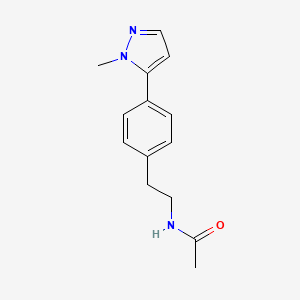 molecular formula C14H17N3O B6472898 N-{2-[4-(1-methyl-1H-pyrazol-5-yl)phenyl]ethyl}acetamide CAS No. 2640976-47-0