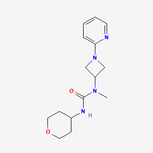 molecular formula C15H22N4O2 B6472914 3-methyl-1-(oxan-4-yl)-3-[1-(pyridin-2-yl)azetidin-3-yl]urea CAS No. 2640976-64-1