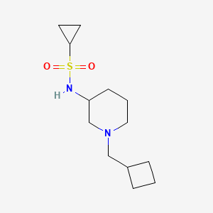 molecular formula C13H24N2O2S B6472978 N-[1-(cyclobutylmethyl)piperidin-3-yl]cyclopropanesulfonamide CAS No. 2640874-35-5