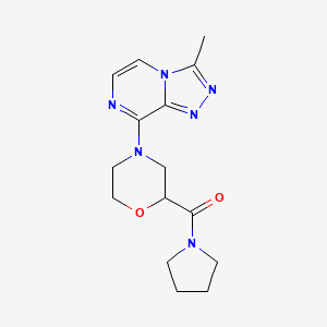 4-{3-methyl-[1,2,4]triazolo[4,3-a]pyrazin-8-yl}-2-(pyrrolidine-1-carbonyl)morpholine