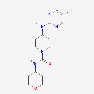 4-[(5-chloropyrimidin-2-yl)(methyl)amino]-N-(oxan-4-yl)piperidine-1-carboxamide