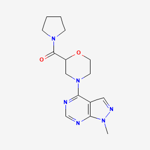 4-{1-methyl-1H-pyrazolo[3,4-d]pyrimidin-4-yl}-2-(pyrrolidine-1-carbonyl)morpholine