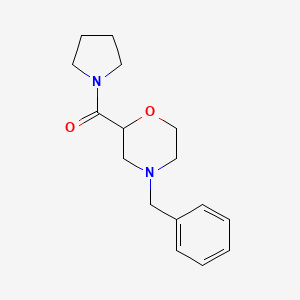 molecular formula C16H22N2O2 B6473042 4-benzyl-2-(pyrrolidine-1-carbonyl)morpholine CAS No. 2640822-65-5