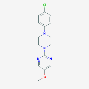 molecular formula C15H17ClN4O B6473061 2-[4-(4-chlorophenyl)piperazin-1-yl]-5-methoxypyrimidine CAS No. 2640978-66-9