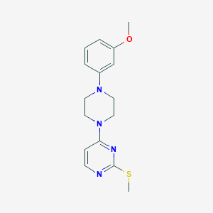 molecular formula C16H20N4OS B6473063 4-[4-(3-methoxyphenyl)piperazin-1-yl]-2-(methylsulfanyl)pyrimidine CAS No. 2640958-54-7