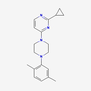 molecular formula C19H24N4 B6473065 2-cyclopropyl-4-[4-(2,5-dimethylphenyl)piperazin-1-yl]pyrimidine CAS No. 2640958-64-9